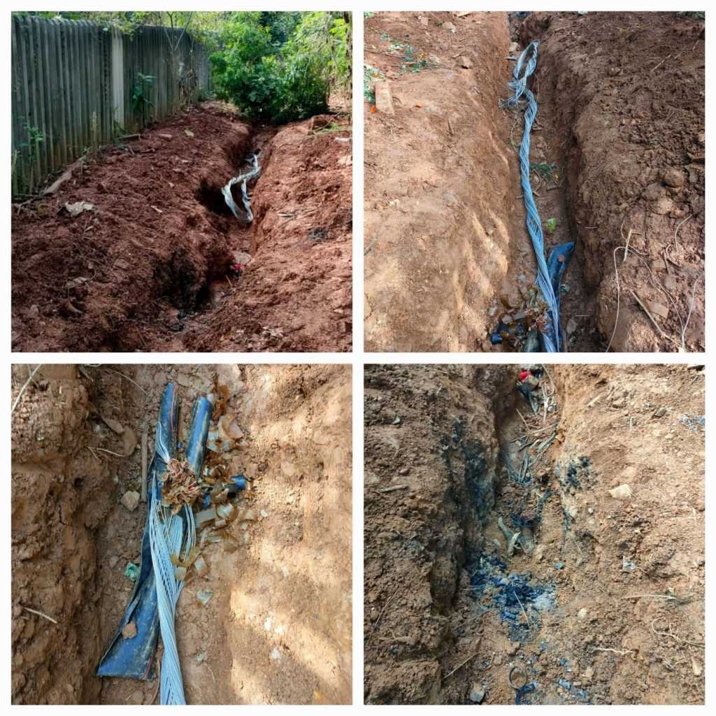 Victim of cable theft